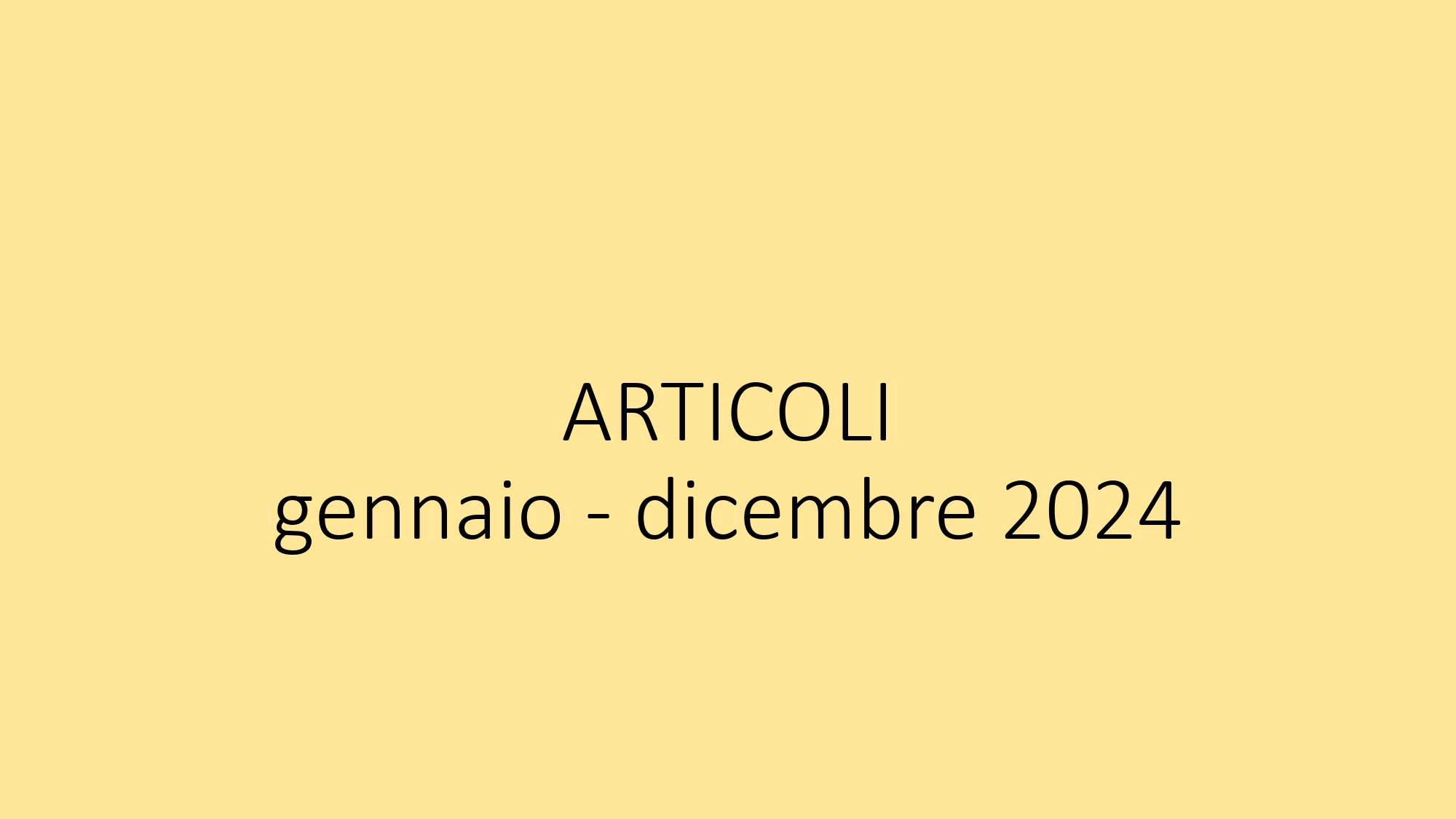 Anteprima Articoli 2024